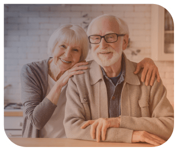 Retired couple enjoying their home after heating and cooling service from Don's Heating & Air.